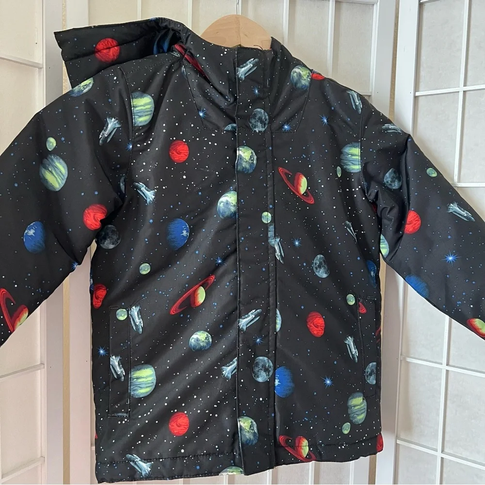 The Children's Place Galaxy Planets Winter Coat Jacket 5T